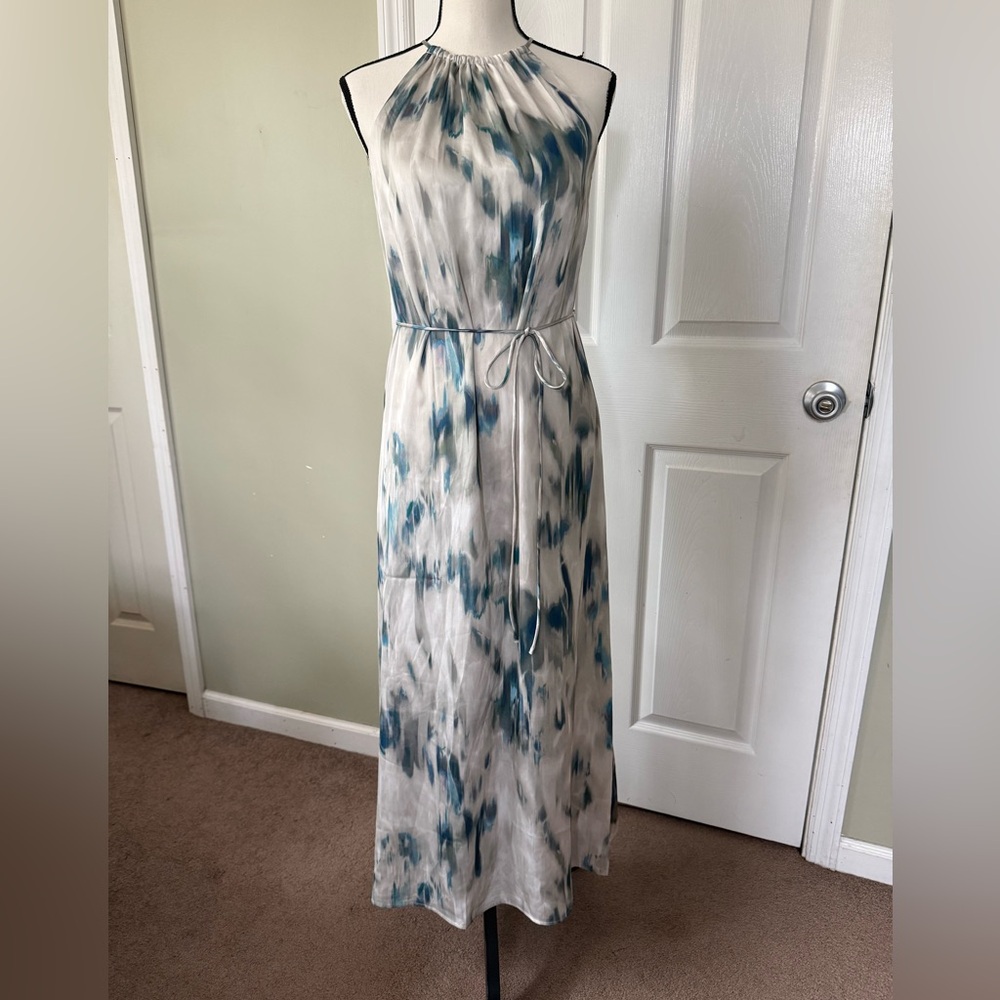H&M Blue and Gray halter dress